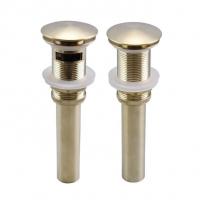 China Polished Nickel Pop Up Drain Assembly Bathroom Drainage Fittings Gold Plate on sale