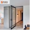 Aluminum Insulating Glass Pivot Entrance Doors For Apartment Main Gate Glass