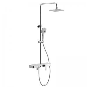 Chrome Plated Brass Shower Set Bathroom With Rainfall Shower Head