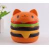 China Cute Bread Jumbo Cat Head Burger Soft PU Stress Relief Slow Rising Squishy Scented Toys For Kids / Adults wholesale