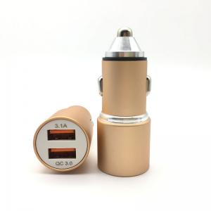 China Fast 5V 3.1A Car Charger Metal Portable QC3.0 Mobile Phone Usb Car Charger supplier