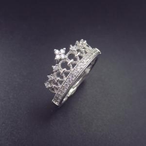 Luxury Princess Crown Promise Rings For Women Sterling 925 Silver European Style