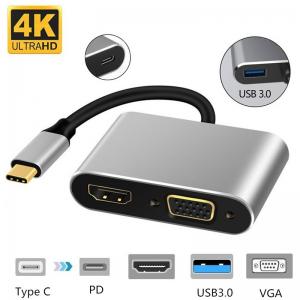 Mac OS X Macbook Pro Type C HDMI Hub USB C To VGA USB3.0 PD 87W