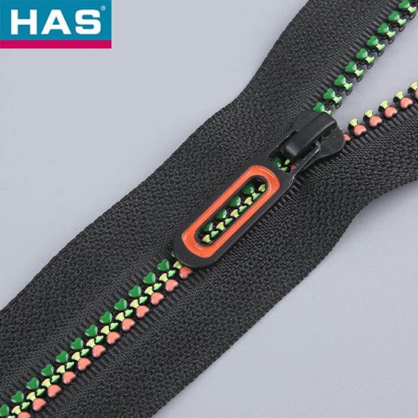 Lightweight Colored Oil Over-print Resin Zipper with Special Glue Teeth and Corn Glue Teeth Any Length
