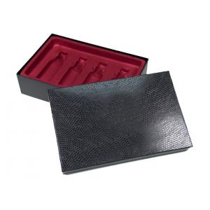 Embossing Cosmetic Gift Boxes With Blister Flocking Top And Base Box