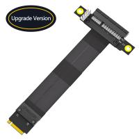 China M.2 NGFF Key M to PCIe 3.0 X4 Extension Cable 180° PCI-E Slot for Speed Data Transfer Support PCI-E1X - 4X - 8X - 16X device usage on sale