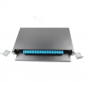 China 19'' Standard Structure terminal box SC adapter drawer type Fiber Optic Patch panel black color supplier