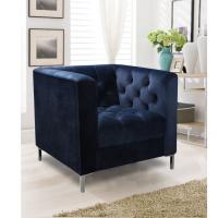 China Living room Furniture New Design Sofa Bed Modern Blue Velvet Fabric Tufted Convertible Sofa Bed on sale
