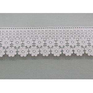 China Water Soluble Daisy Venice Guipure Lace Trim , Embellishment Wedding Lace Border supplier