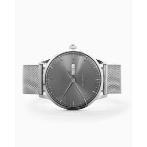 China Grey CD Grain Dial Mens Leather Dress Watch Swiss Quartz Movement With Date supplier
