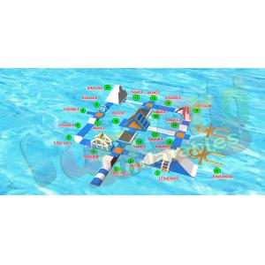 Tarpaulin Inflatable Water Toys Floating Water Park With Air Pump