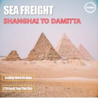 China 3 Shifts / Week Global Sea Freight Logistics Shanghai To Damitta Egypt Direct Sailing on sale