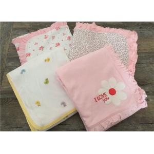 China Embroidered Ruffle Baby Sleep Cover , Luxury Cotton Bedding Sets For Baby Cribs supplier