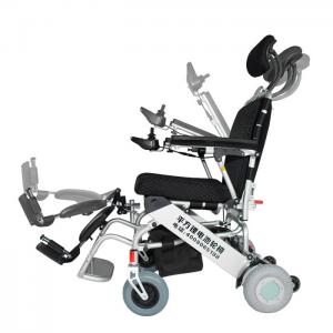 China Electromagnetic Brake Aluminum Alloy CE ISO Fold Up Wheelchair supplier
