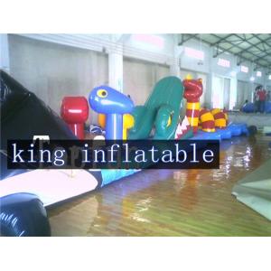0.9mm PVC Tarpaulin Inflatable Bounce House Water Slide For Swimming Pool