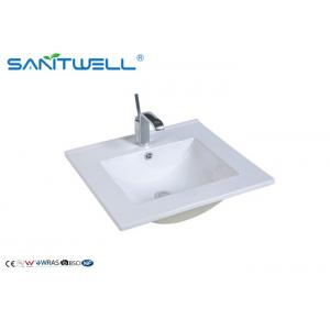 China Indoor Square Above Counter Basin AB8003-50 White Glazed Painting supplier