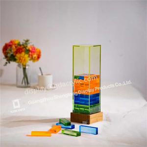 Handmade Luxury Limited Edition Light Up Lucite Neon Jumbling Tumbling Tower