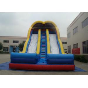 China Colourful durable inflatable double dry slide for children and adult  inflatable arch dry slide supplier