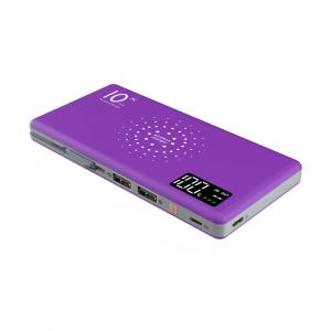 Top Sales LCD Digital Screen Wireless Power Bank 10000mA with 3-IN-1 Cable Backup Battery Powerbank Fast Charger for Sma