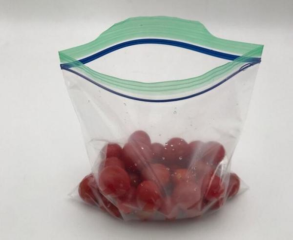 Double zip seal packaging bag, Double sealed food storage custom printed plastic