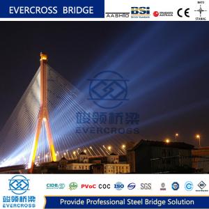 Customized Steel Cable Suspension Bridge With Hot Dip Galvanized Surface