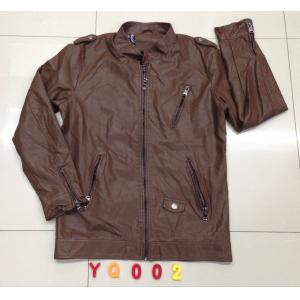 China YQ-02 Men's pu fashion jacket coat stock supplier