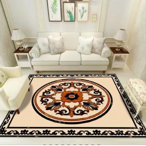 New European Style Household Bedroom Living Room Floor Carpet Rectangle Shape