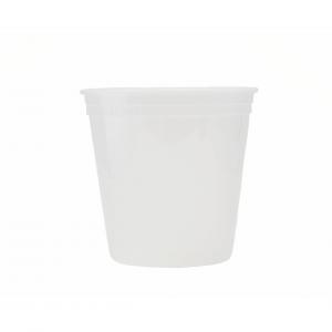 24oz Plastic Disposable Cup Round Clear Plastic Soup Containers With Lids Microwavable 4 1/2" X 4 1/2" X 4 1/4"