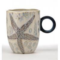 China Animal Pattern Decoration Ceramic Mug Cup Cute Handmade Mugs Hand Built Cups on sale