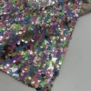 Glitzy Sequins Embroidery Design 95%P 5%SP colorful sequin fabric for dress