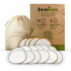 Reusable Makeup Remover Pads Bamboo Makeup Remover Pads With Laundry Bag Washable And Eco-Friendly For All Skin