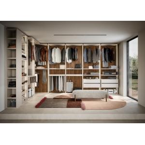 Walk In Customized Wardrobe Closet Modern Fitted Open Closet Without Door Penals