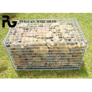 5mm Rock Filled Gabion Cages , Architectural Stainless Steel Gabion Baskets