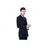 China Fashionable Black Colour Office Work Uniforms , Wool Material Mens Work Uniforms wholesale