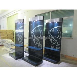 OEM / ODM Retail Store LED Lighting Advertising Display Stand With Metal Hooks