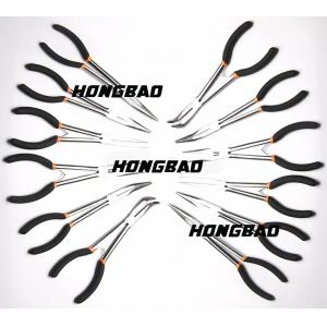 11" Extra Long Reach Needle Nose Pliers Set Crimping Multi Needle Bent Nose