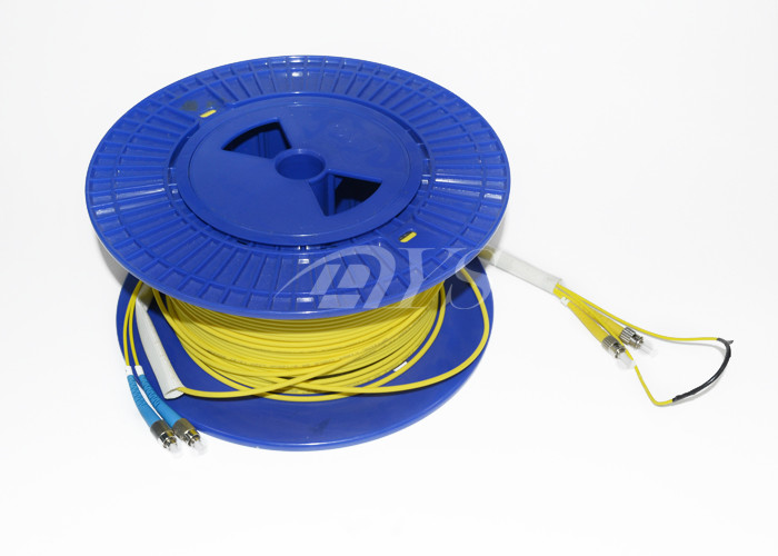 Jaunissez la corde de correction duplex de fibre de mode unitaire de 50 mètres avec le clou de tirage