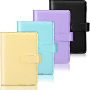 China Refillable 6 Ring Binder Notebook with 100 Sheets Inner Pages and A6 PU Leather Cover supplier