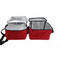 China Customized 600D Polyester Insulated Cooler Tote Bag With Zipper on sale