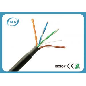 China Black Super Long Outdoor Ethernet Lan Cable With UV Resistant PVC Jacket supplier
