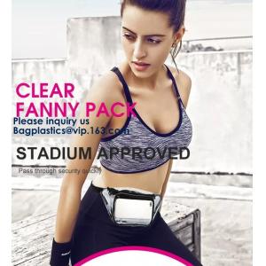 China Bagease Clear PVC Fanny Pack With Double Zipper And Adjustable Strap,Clear PVC blacpack with top zipper opening supplier