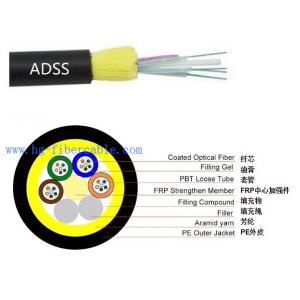 Optical Fiber Cable 96 Cores With Stripes,ADSS aerial fiber optic cable, 100 meters span, 144 threads.