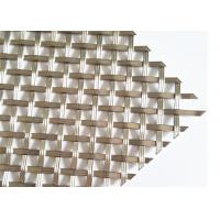 China Burnished Brass Flat Crimped Wire Grille, SS304 Flat Woven Ceiling Drapery on sale