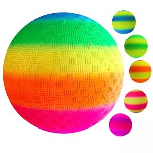 Multicolored Rainbow Hopper Ball , Multipurpose 8.5 Inch Playground Ball
