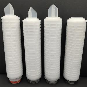 China RO Prefiltration Food Beverage Industry 0.22um Pleated Filter Cartridge supplier