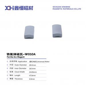 China Curved Permanent Magnet Ferrite Molded By High Pressure Is Used In Universal Motors W010A supplier