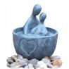 China Home Decoration Cast Stone Fountains Small Abstract Figure Nude Couple Water Fountain wholesale