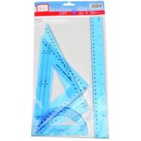 China clear plastic Geometric Ruler Set Art Stationery for students study on sale