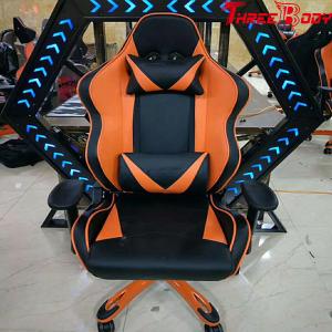 China Portable Racing Gaming Chair High Density Foam Height Adjustable For Lumbar Protection supplier