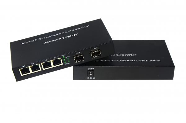 Industrial Fiber Optic To Ethernet Media Converter Gigabit 10 100 1000 Mbps